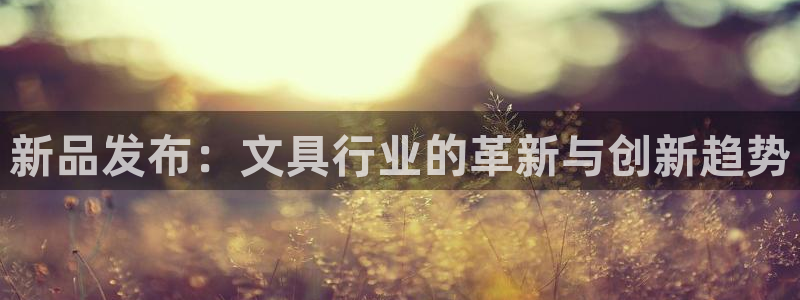 天顺娱乐主管指尖前：新品发布：文具行业的