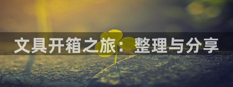 天顺娱乐官方网站首页：文具开箱之旅：整理